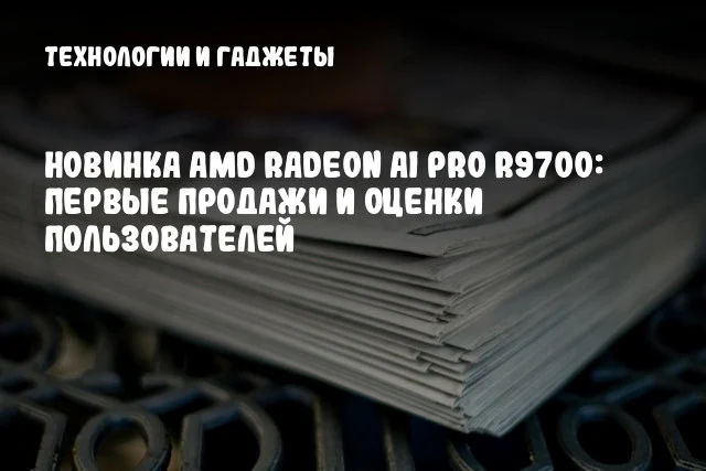 Новинка AMD Radeon AI PRO R9700: первые продажи и оценки пользователей
