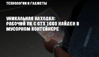 Уникальная находка: рабочий ПК с GTX 1660 найден в мусорном контейнере