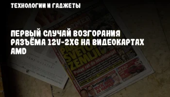 Первый случай возгорания разъёма 12V-2x6 на видеокартах AMD