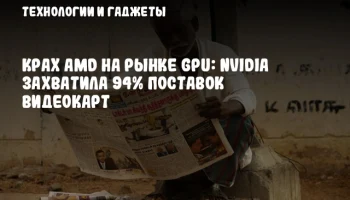 Крах AMD на рынке GPU: NVIDIA захватила 94% поставок видеокарт