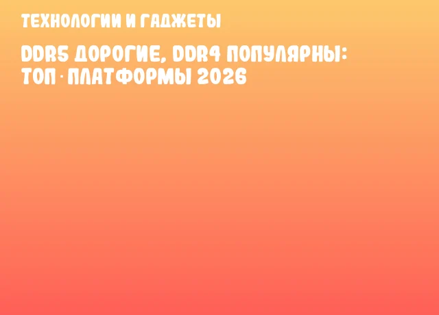 DDR5 дорогие, DDR4 популярны: топ‑платформы 2026