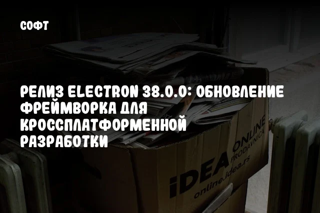 Релиз Electron 38.0.0: Обновление фреймворка для кроссплатформенной разработки
