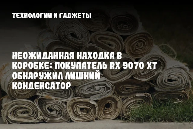 Неожиданная находка в коробке: покупатель RX 9070 XT обнаружил лишний конденсатор Неожиданная находка в коробке: покупатель RX 9070 XT обнаружил лишний конденсатор