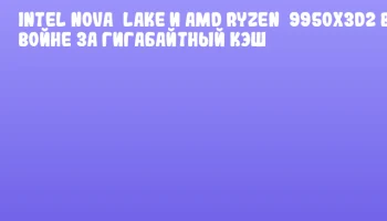 Intel Nova Lake и AMD Ryzen 9950X3D2 в войне за гигабайтный кэш