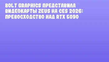 Bolt Graphics представила видеокарты ZEUS на CES 2026: превосходство над RTX 5090