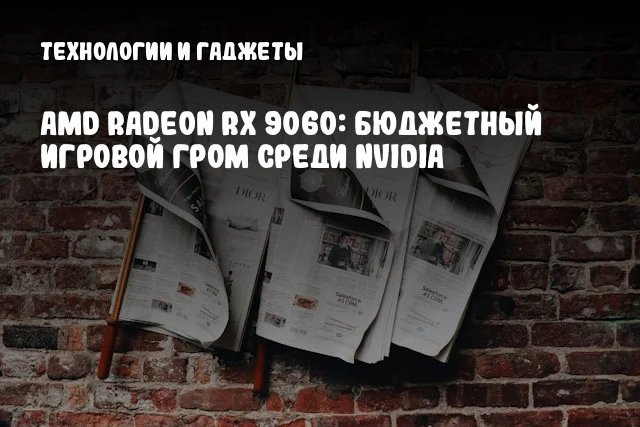 AMD Radeon RX 9060: бюджетный игровой гром среди Nvidia AMD Radeon RX 9060: бюджетный игровой гром среди Nvidia