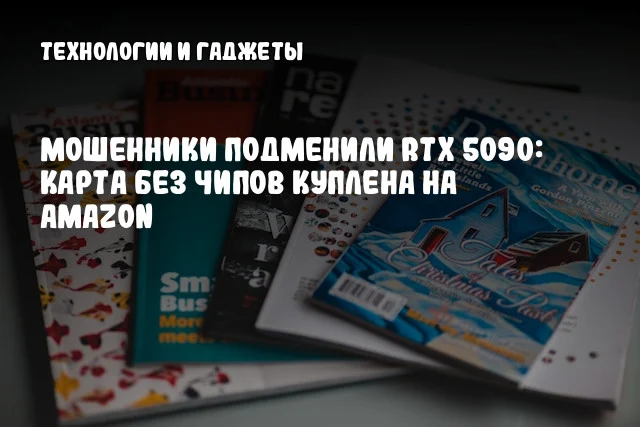 Мошенники подменили RTX 5090: карта без чипов куплена на Amazon Мошенники подменили RTX 5090: карта без чипов куплена на Amazon