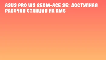 ASUS Pro WS 850M-ACE SE: доступная рабочая станция на AM5