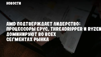 AMD подтверждает лидерство: процессоры EPYC, Threadripper и Ryzen доминируют во всех сегментах рынка