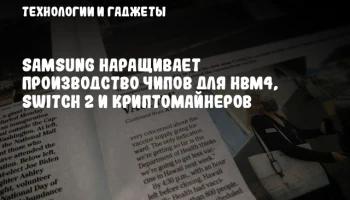 Samsung наращивает производство чипов для HBM4, Switch 2 и криптомайнеров