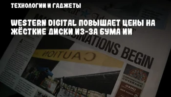 Western Digital повышает цены на жёсткие диски из-за бума ИИ