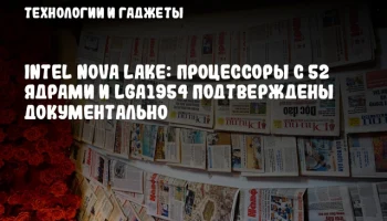 Intel Nova Lake: процессоры с 52 ядрами и LGA1954 подтверждены документально
